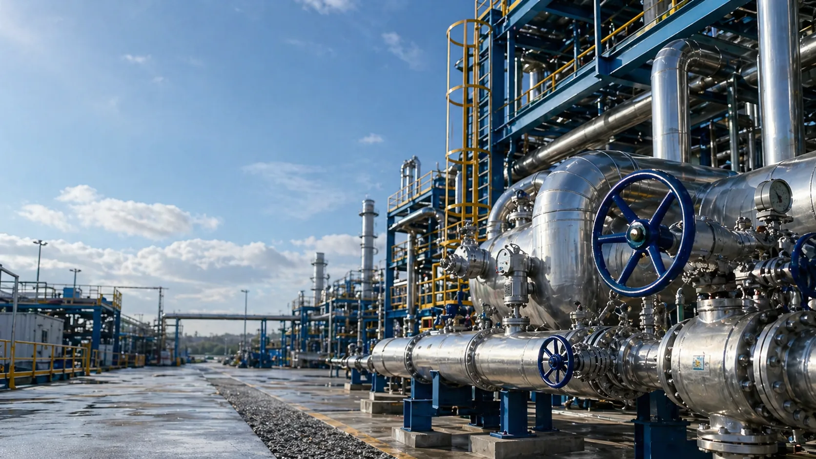 Industrial plant piping and valve systems